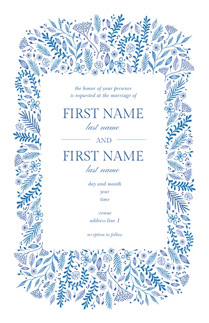 Design Preview for Templates for Nautical Wedding Invitations , Flat 11.7 x 18.2 cm