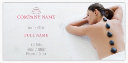 Design Preview for Design Gallery: Massage & Reflexology Slim Business Cards