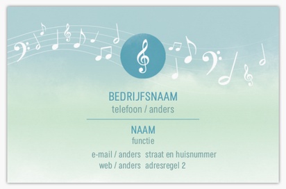 Voorvertoning ontwerp voor Ontwerpgalerij: Muziek Matte visitekaartjes