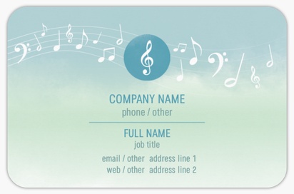 Design Preview for Design Gallery: Music Rounded Corner Business Cards, Rounded Standard (85 x 55 mm)
