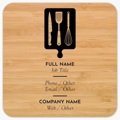 Design Preview for Design Gallery: Food & Beverage Rounded Corner Business Cards, Rounded Square (65 x 65 mm)