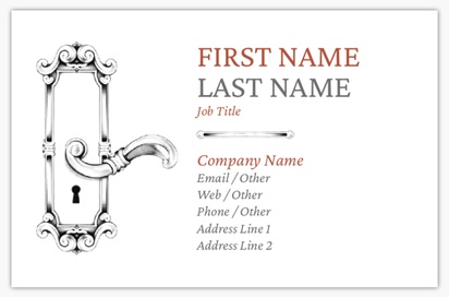 Design Preview for Design Gallery: Locksmiths Textured Uncoated Business Cards