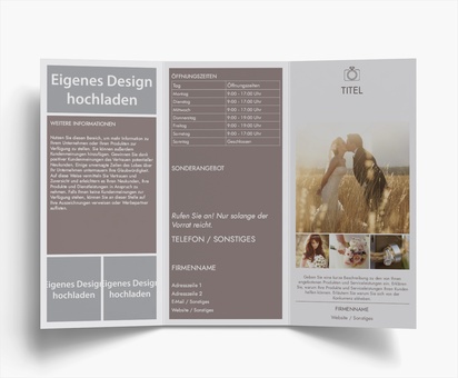 Designvorschau für Designgalerie: Flyer und Falzflyer Fotografie, Wickelfalz DL (99 x 210 mm)
