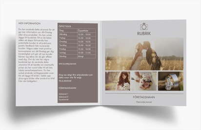 Förhandsgranskning av design för Designgalleri: Flyers och broschyrer, Enkelfalsning 148 x 148 mm