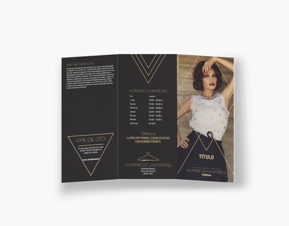 Vista previa del diseño de Galería de diseños de folletos plegados para ropa, Tríptico DL (99 x 210 mm)