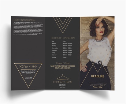 Design Preview for Design Gallery: Fashion & Modelling Flyers & Leaflets, Tri-fold DL (99 x 210 mm)