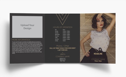 Design Preview for Design Gallery: Fashion & Modelling Folded Leaflets, Tri-fold A6 (105 x 148 mm)