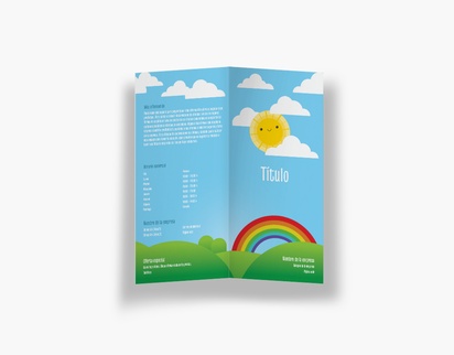 Vista previa del diseño de Galería de diseños de folletos plegados para educación y puericultura, Díptico DL (99 x 210 mm)