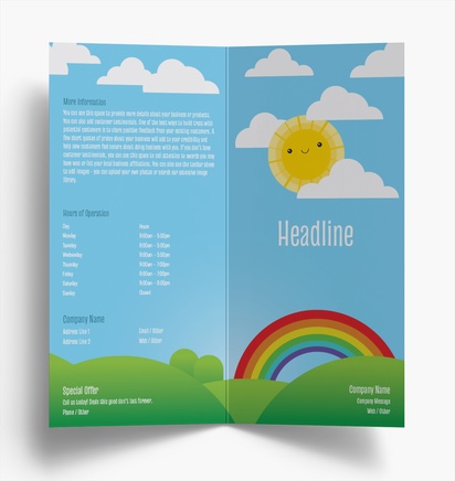 Design Preview for Design Gallery: Nursery Schools Folded Leaflets, Bi-fold DL (99 x 210 mm)
