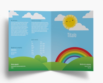 Vista previa del diseño de Galería de diseños de folletos plegados para educación y puericultura, Díptico A4 (210 x 297 mm)
