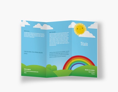 Vista previa del diseño de Galería de diseños de folletos plegados para educación y puericultura, Pliegue en acordeón DL (99 x 210 mm)