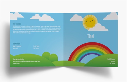 Voorvertoning ontwerp voor Ontwerpgalerij: Onderwijs en kinderopvang Folders, Tweeluik Vierkant (148 x 148 mm)