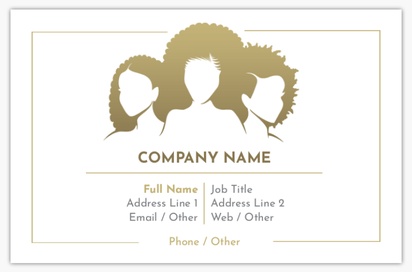 Design Preview for Design Gallery: Hair Salons Textured Uncoated Business Cards