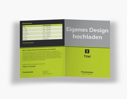 Designvorschau für Designgalerie: Falzflyer Grundstücksverwaltung, Einbruchfalz A5 (148 x 210 mm)