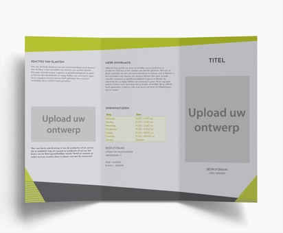Voorvertoning ontwerp voor Ontwerpgalerij: Marketing en communicatie Flyers en folders, Drieluik DL (99 x 210 mm)