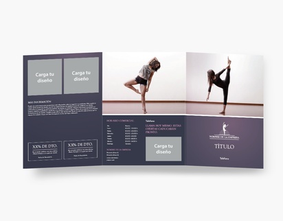 Vista previa del diseño de Galería de diseños de folletos plegados para dance fitness, Tríptico A4 (210 x 297 mm)