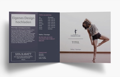 Designvorschau für Designgalerie: Falzflyer Sport & Fitness, Einbruchfalz Quadratisch (210 x 210 mm)