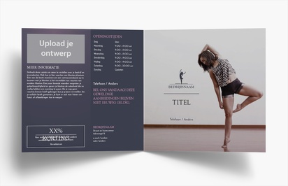 Voorvertoning ontwerp voor Ontwerpgalerij: Dance fitness Folders, Tweeluik Vierkant (210 x 210 mm)