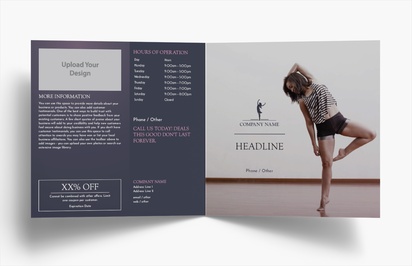 Design Preview for Design Gallery: Dance Fitness Flyers & Leaflets, Bi-fold 210 x 210 mm