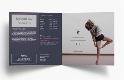 Voorvertoning ontwerp voor Ontwerpgalerij: Dans en choreografie Flyers en folders, Tweeluik 210 x 210 mm