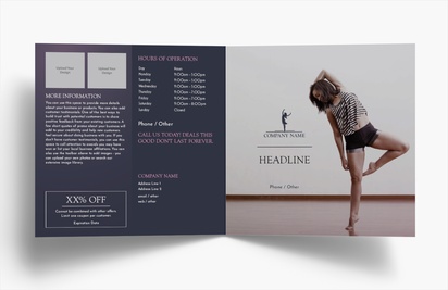 Design Preview for Design Gallery: Dance Fitness Folded Leaflets, Bi-fold Square (148 x 148 mm)