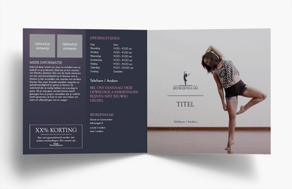 Voorvertoning ontwerp voor Ontwerpgalerij: Dance fitness Folders, Tweeluik Vierkant (148 x 148 mm)