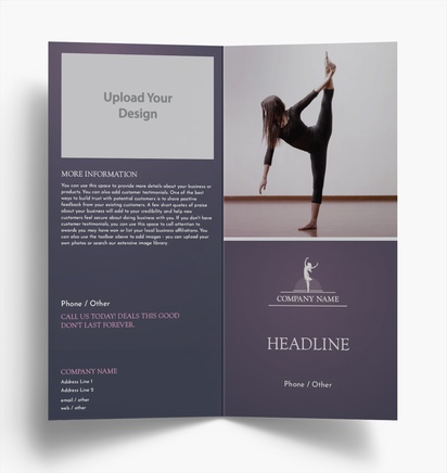 Design Preview for Design Gallery: Dance Fitness Folded Leaflets, Bi-fold DL (99 x 210 mm)
