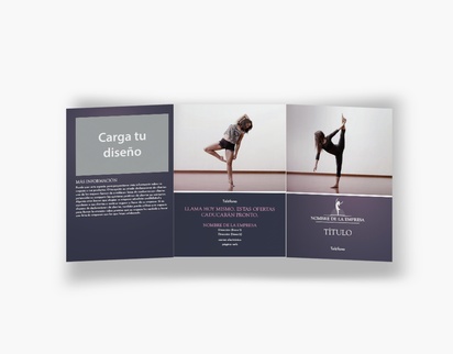 Vista previa del diseño de Galería de diseños de folletos plegados para dance fitness, Tríptico A6 (105 x 148 mm)