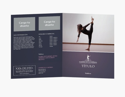 Vista previa del diseño de Galería de diseños de folletos plegados para baile y coreografía, Díptico A4 (210 x 297 mm)