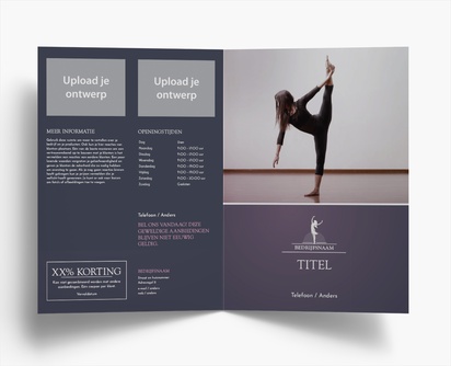 Voorvertoning ontwerp voor Ontwerpgalerij: Dans en choreografie Folders, Tweeluik A4 (210 x 297 mm)