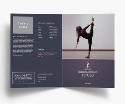 Vista previa del diseño de Galería de diseños de folletos plegados para deportes, salud y ejercicio, Díptico A5 (148 x 210 mm)
