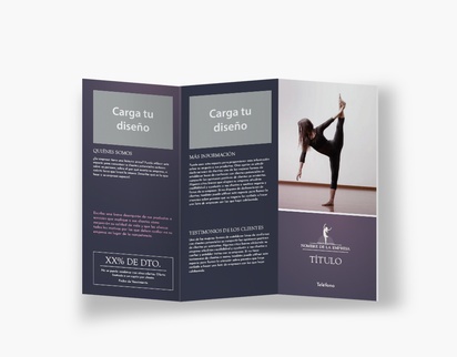 Vista previa del diseño de Galería de diseños de folletos plegados para dance fitness, Pliegue en acordeón DL (99 x 210 mm)
