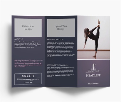Design Preview for Design Gallery: Dance Fitness Folded Leaflets, Z-fold DL (99 x 210 mm)