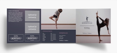 Voorvertoning ontwerp voor Ontwerpgalerij: Dance fitness Folders, Drieluik Vierkant (148 x 148 mm)