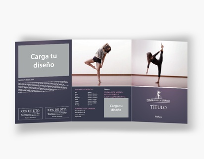 Vista previa del diseño de Galería de diseños de folletos plegados para dance fitness, Tríptico A5 (148 x 210 mm)