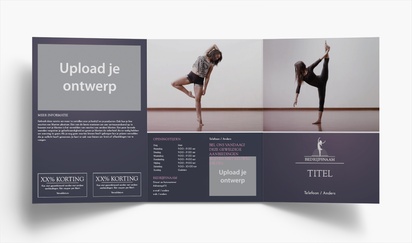 Voorvertoning ontwerp voor Ontwerpgalerij: Dance fitness Folders, Drieluik A5 (148 x 210 mm)