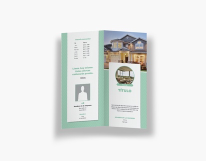 Vista previa del diseño de Galería de diseños de folletos plegados para sector inmobiliario, Díptico DL (99 x 210 mm)
