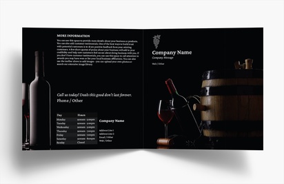 Design Preview for Design Gallery: Beer, Wine & Spirits Folded Leaflets, Bi-fold Square (148 x 148 mm)