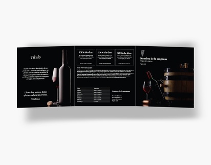 Vista previa del diseño de Galería de diseños de folletos plegados para cervezas, vinos y licores, Tríptico Cuadrado (148 x 148 mm)