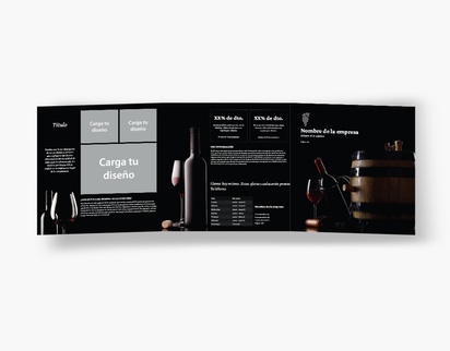 Vista previa del diseño de Galería de diseños de folletos plegados para cervezas, vinos y licores, Tríptico Cuadrado (210 x 210 mm)