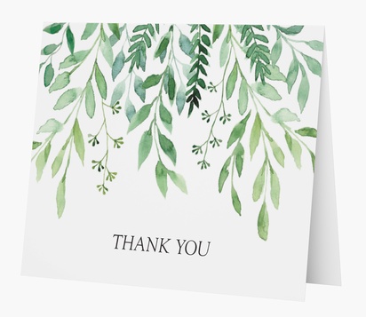 A wedding thank you note white cream design for Bridal Shower