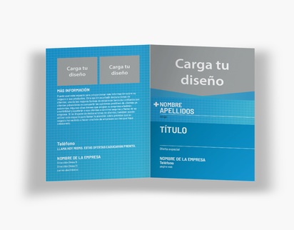 Vista previa del diseño de Galería de diseños de folletos plegados para material médico y farmacéutico, Díptico A5 (148 x 210 mm)