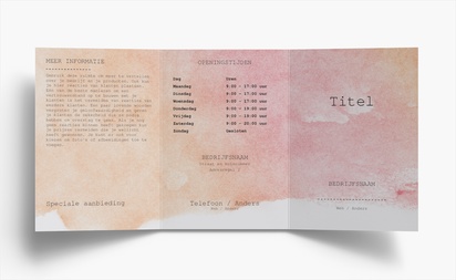 Voorvertoning ontwerp voor Ontwerpgalerij: Detailhandel en verkoop Folders, Drieluik A6 (105 x 148 mm)