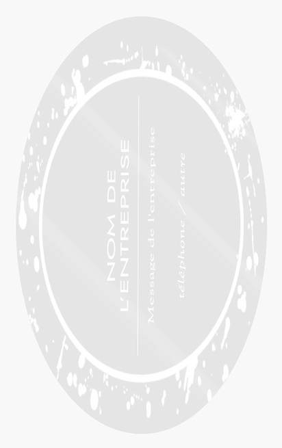 Aperçu du graphisme pour Galerie de modèles : feuilles de stickers pour art et spectacles, 12,7 x 7,6 cm Ovale