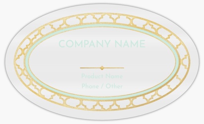 Design Preview for Design Gallery: Beauty & Spa Reusable Stickers, 3" x 5" Oval Horizontal