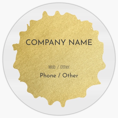 Design Preview for Modern & Simple Reusable Stickers Templates, 3" x 3" Circle Horizontal