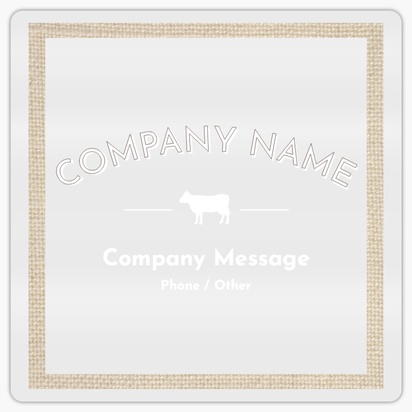 Design Preview for Agriculture & Farming Reusable Stickers Templates, 4" x 4" Rounded Square Horizontal
