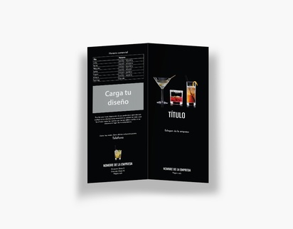 Vista previa del diseño de Galería de diseños de folletos plegados para cervezas, vinos y licores, Díptico DL (99 x 210 mm)