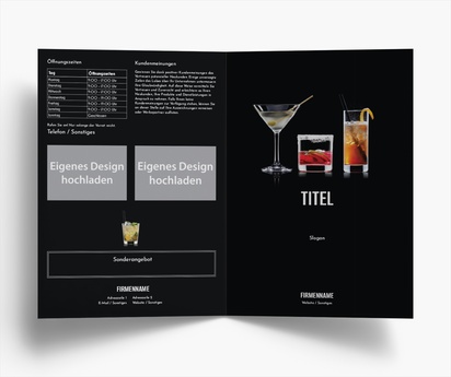 Designvorschau für Designgalerie: Falzflyer Essen & Trinken, Einbruchfalz A5 (148 x 210 mm)