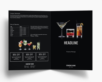 Design Preview for Design Gallery: Bars & Nightclubs Folded Leaflets, Bi-fold A4 (210 x 297 mm)
